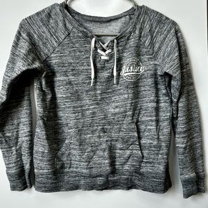 Justice Active Grey long sleeve shirt kids size 8/10